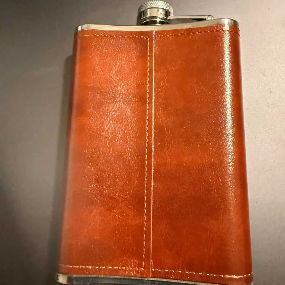 Crown Royal Brown Leather Flask - Branded Men’s Accessory